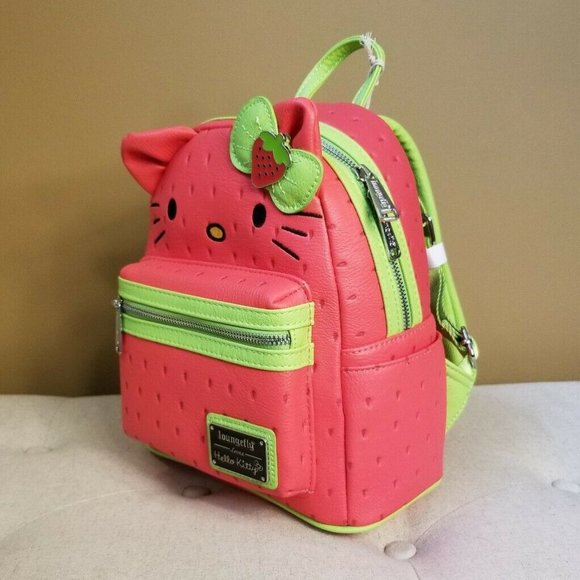 Hello Kitty Loungefly Strawberry Backpack NEW - Picture 8 of 12